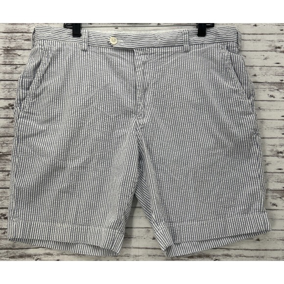 Brooks Brothers Other - Brooks Brothers Bermuda Seersucker Boat Yatch Shorts Mens 38 Blue Stripes 9"
